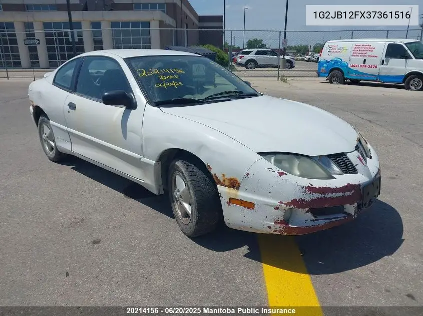 2003 Pontiac Sunfire VIN: 1G2JB12FX37361516 Lot: 20214156