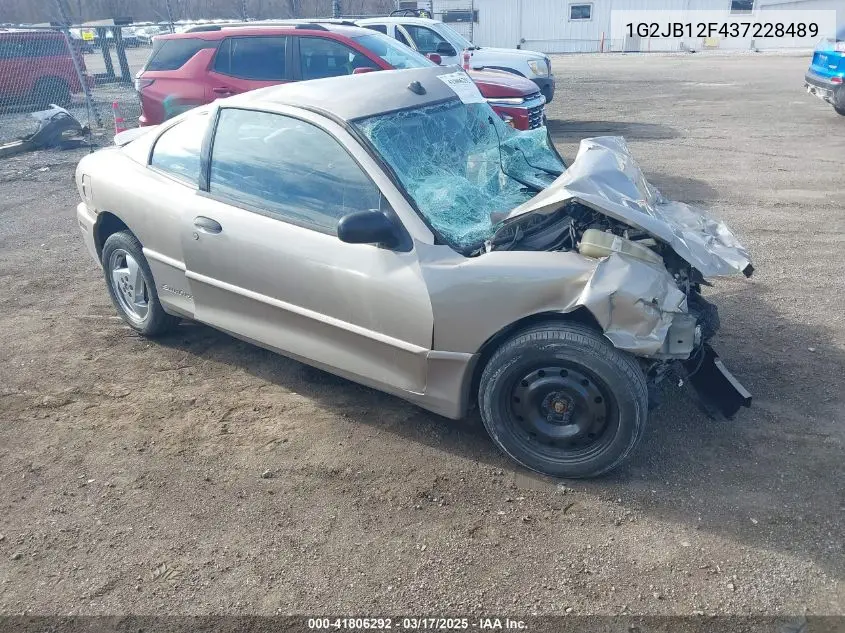 2003 Pontiac Sunfire VIN: 1G2JB12F437228489 Lot: 41806292