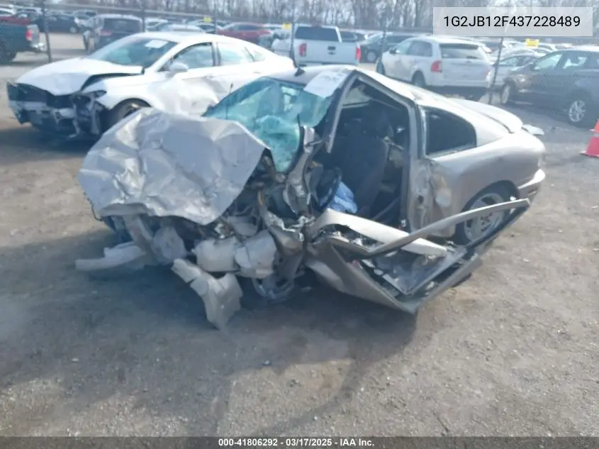 2003 Pontiac Sunfire VIN: 1G2JB12F437228489 Lot: 41806292