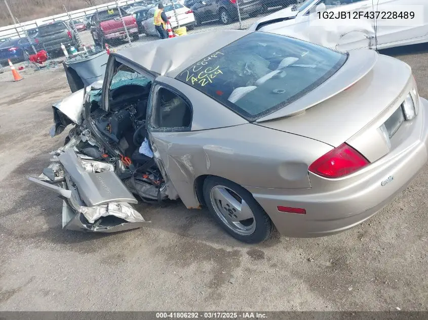 2003 Pontiac Sunfire VIN: 1G2JB12F437228489 Lot: 41806292