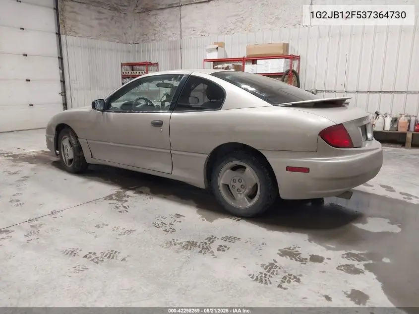 2003 Pontiac Sunfire VIN: 1G2JB12F537364730 Lot: 42298269