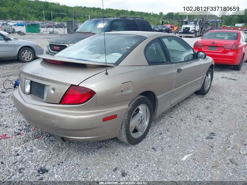 2003 Pontiac Sunfire VIN: 1G2JB12F337180659 Lot: 42537539
