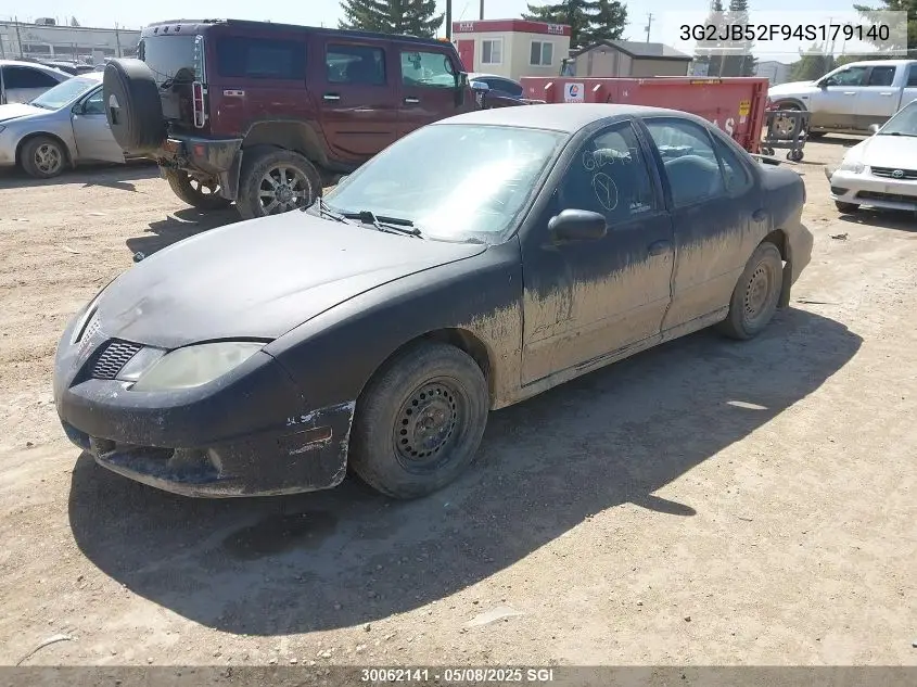 2004 Pontiac Sunfire Sl/Slx VIN: 3G2JB52F94S179140 Lot: 30062141