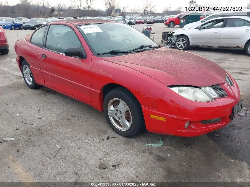 2004 Pontiac Sunfire VIN: 1G2JB12F447327802 Lot: 41239383