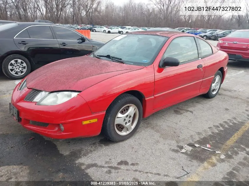 2004 Pontiac Sunfire VIN: 1G2JB12F447327802 Lot: 41239383