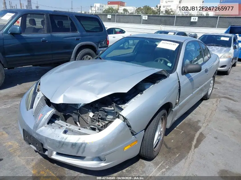 2004 Pontiac Sunfire VIN: 1G2JB12F247265977 Lot: 42164549