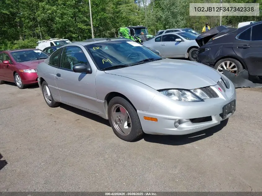 2004 Pontiac Sunfire VIN: 1G2JB12F347342338 Lot: 42202428
