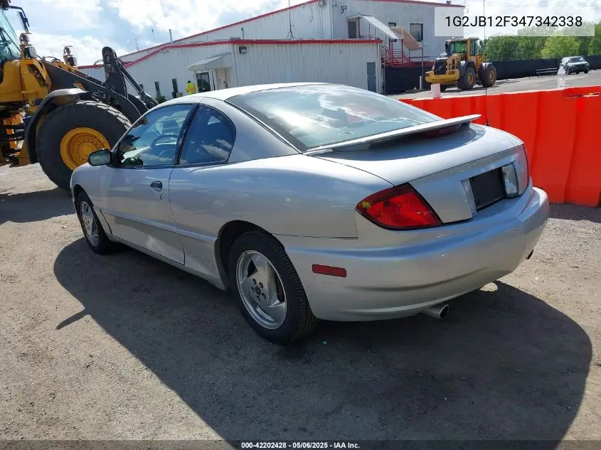 2004 Pontiac Sunfire VIN: 1G2JB12F347342338 Lot: 42202428