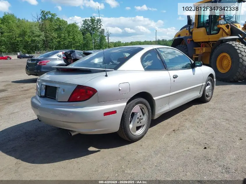 2004 Pontiac Sunfire VIN: 1G2JB12F347342338 Lot: 42202428
