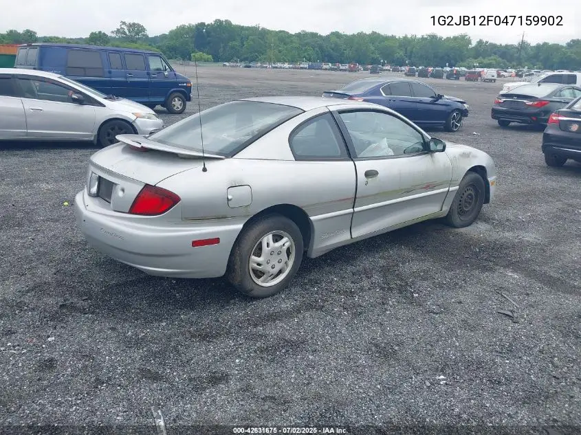 2004 Pontiac Sunfire VIN: 1G2JB12F047159902 Lot: 42631675