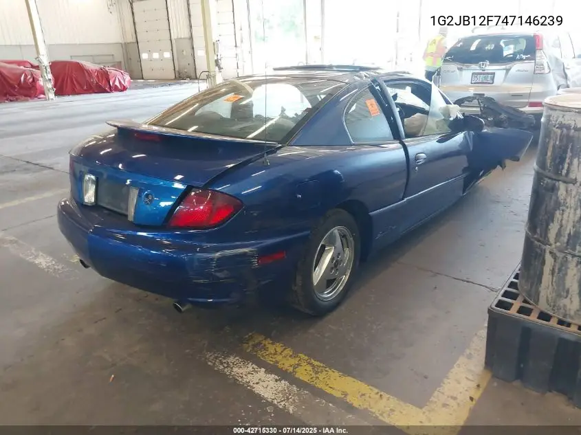 2004 Pontiac Sunfire VIN: 1G2JB12F747146239 Lot: 42715330