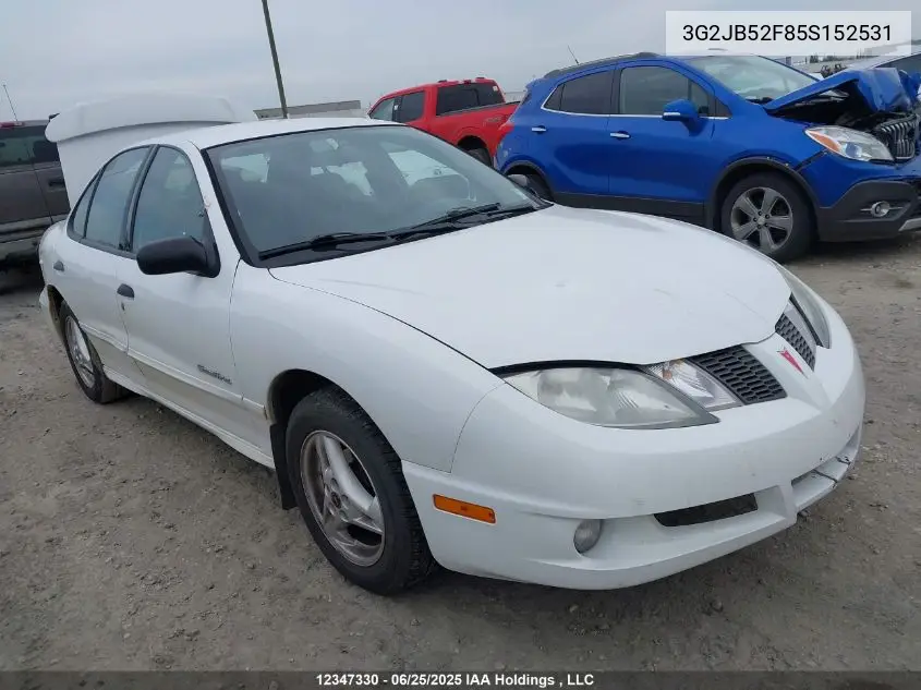 2005 Pontiac Sunfire Sl/Slx VIN: 3G2JB52F85S152531 Lot: 12347330