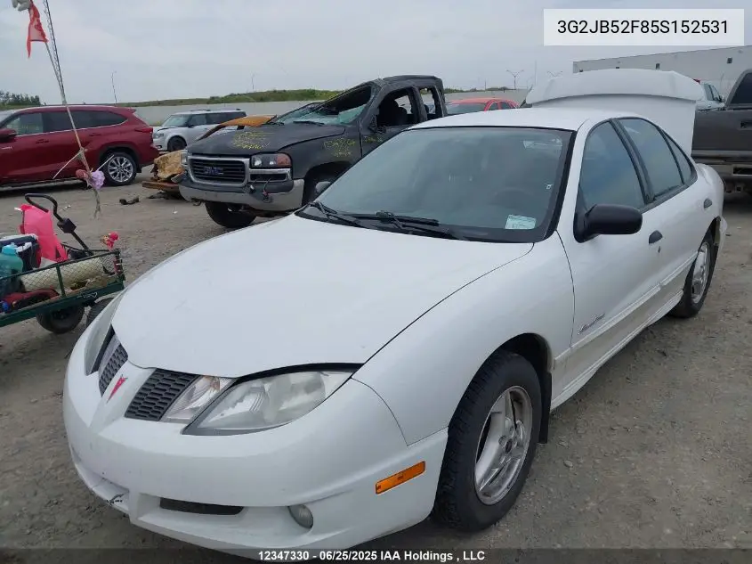 2005 Pontiac Sunfire Sl/Slx VIN: 3G2JB52F85S152531 Lot: 12347330