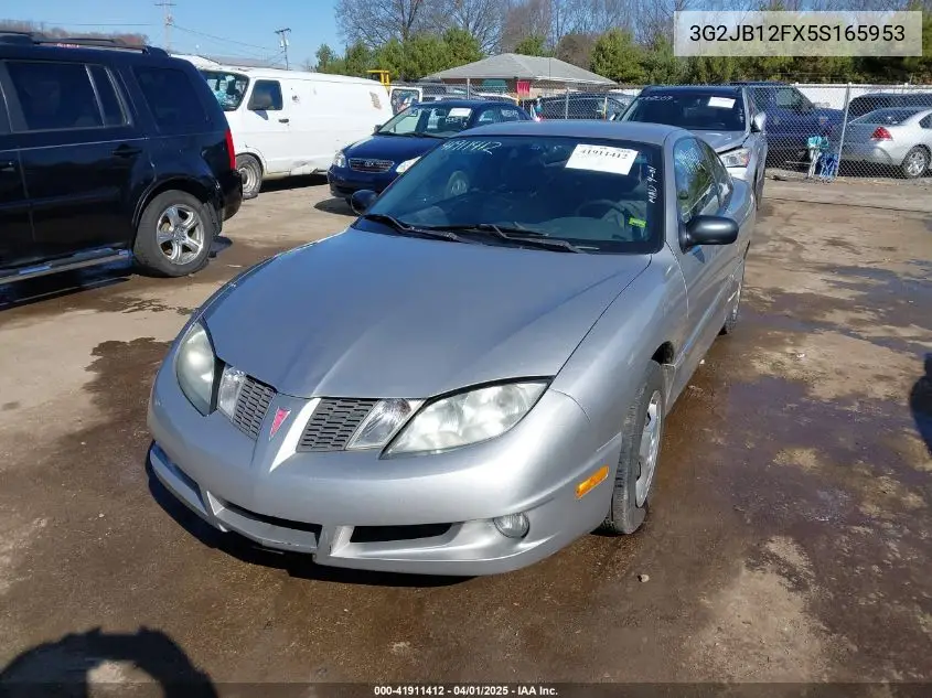 2005 Pontiac Sunfire VIN: 3G2JB12FX5S165953 Lot: 41911412