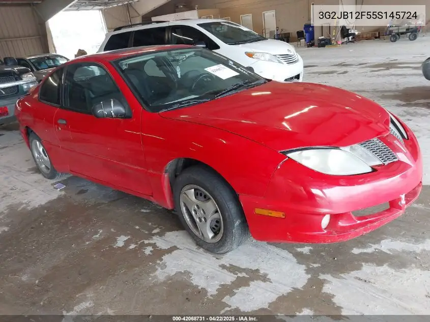 2005 Pontiac Sunfire VIN: 3G2JB12F55S145724 Lot: 42068731