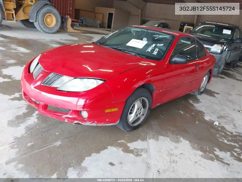 2005 Pontiac Sunfire VIN: 3G2JB12F55S145724 Lot: 42068731