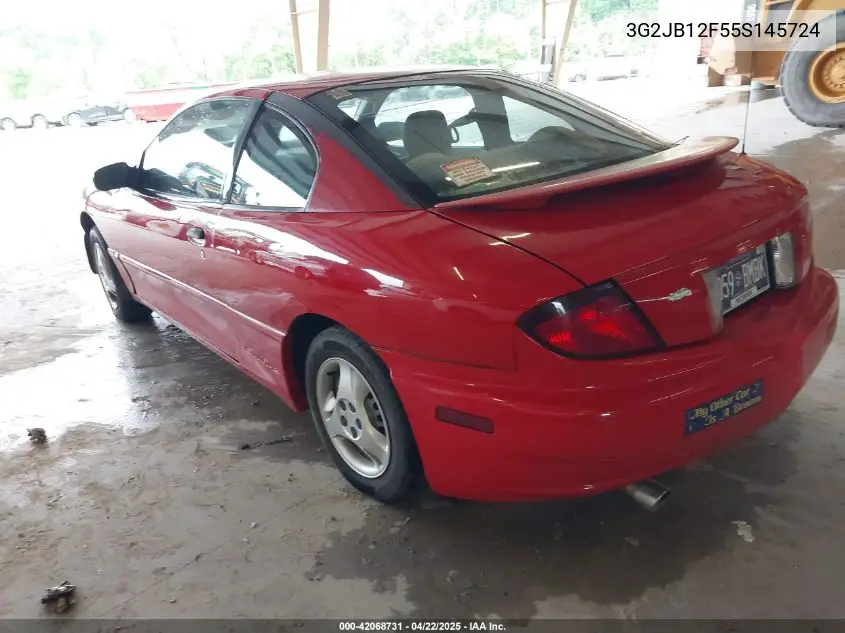 2005 Pontiac Sunfire VIN: 3G2JB12F55S145724 Lot: 42068731