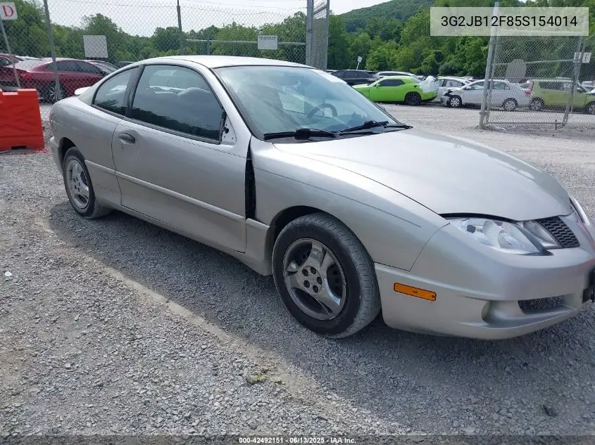 2005 Pontiac Sunfire VIN: 3G2JB12F85S154014 Lot: 42492151