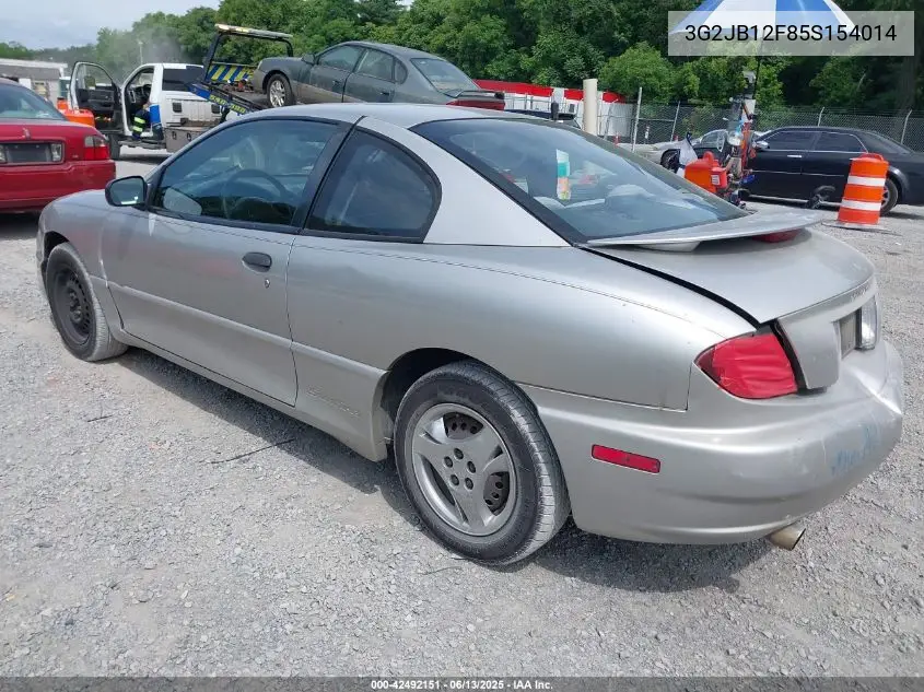 2005 Pontiac Sunfire VIN: 3G2JB12F85S154014 Lot: 42492151