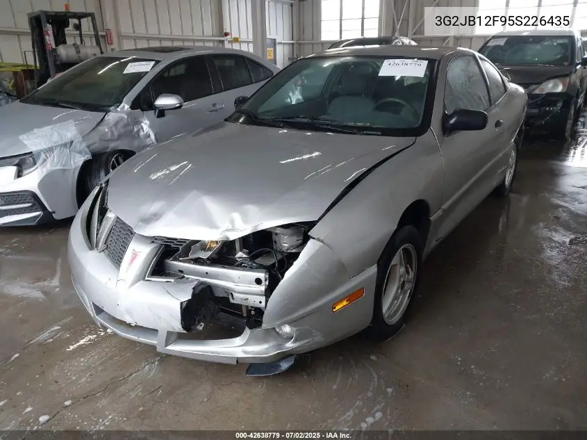 2005 Pontiac Sunfire VIN: 3G2JB12F95S226435 Lot: 42638779