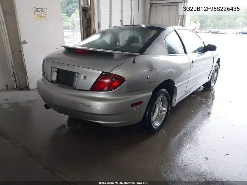2005 Pontiac Sunfire VIN: 3G2JB12F95S226435 Lot: 42638779