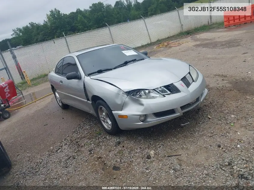 2005 Pontiac Sunfire VIN: 3G2JB12F55S108348 Lot: 42697331