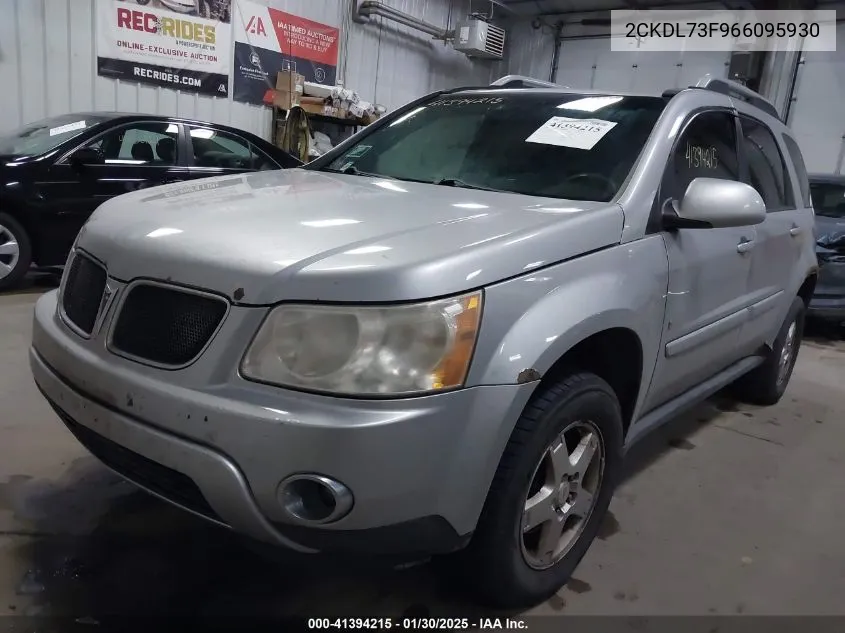 2006 Pontiac Torrent VIN: 2CKDL73F966095930 Lot: 41394215