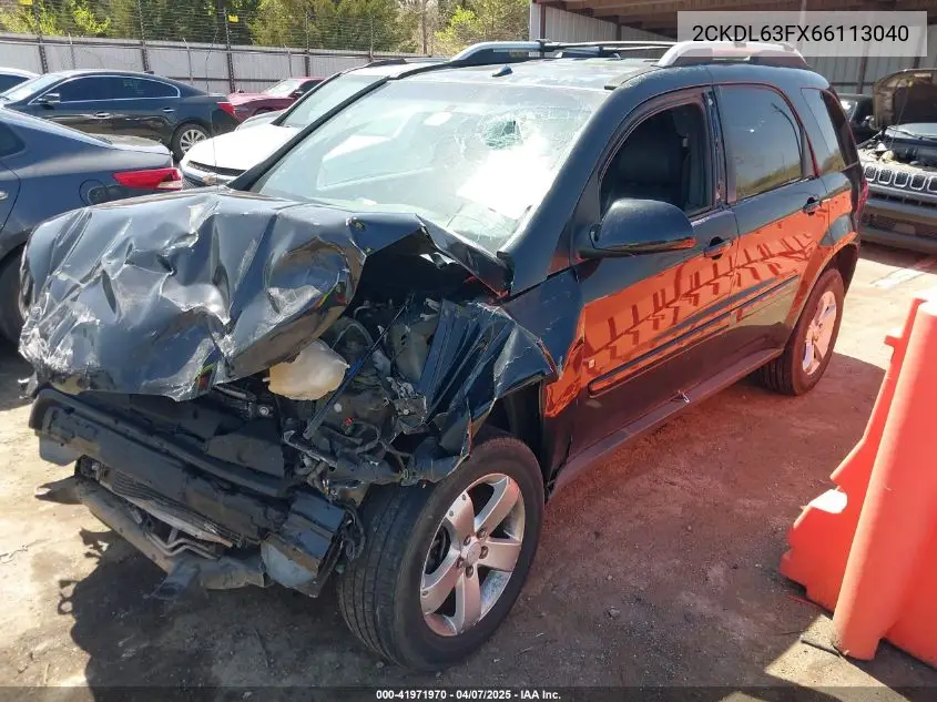 2006 Pontiac Torrent VIN: 2CKDL63FX66113040 Lot: 41971970