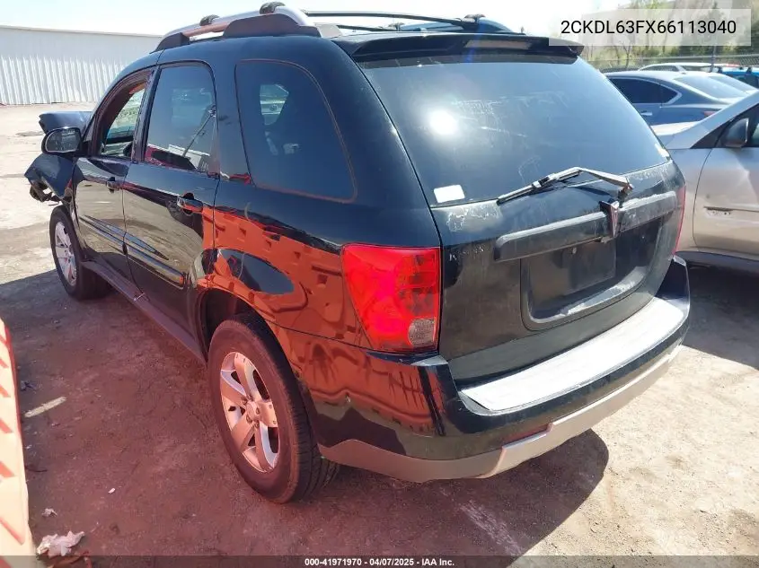 2006 Pontiac Torrent VIN: 2CKDL63FX66113040 Lot: 41971970