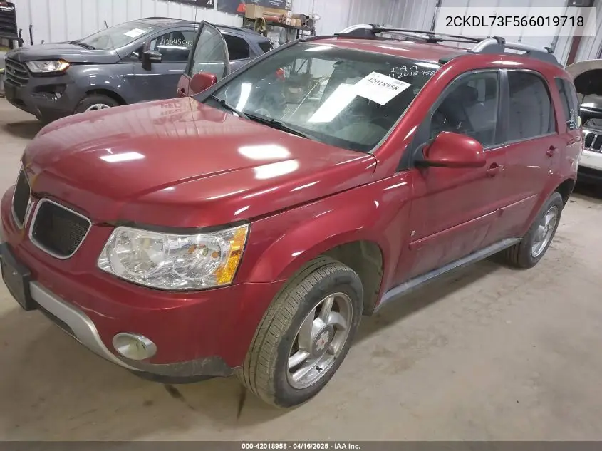 2006 Pontiac Torrent VIN: 2CKDL73F566019718 Lot: 42018958