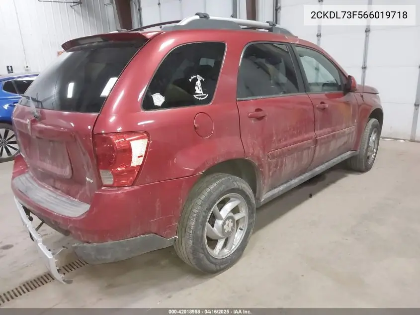 2006 Pontiac Torrent VIN: 2CKDL73F566019718 Lot: 42018958