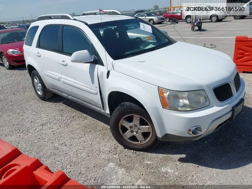 2006 Pontiac Torrent VIN: 2CKDL63F366186590 Lot: 42060364