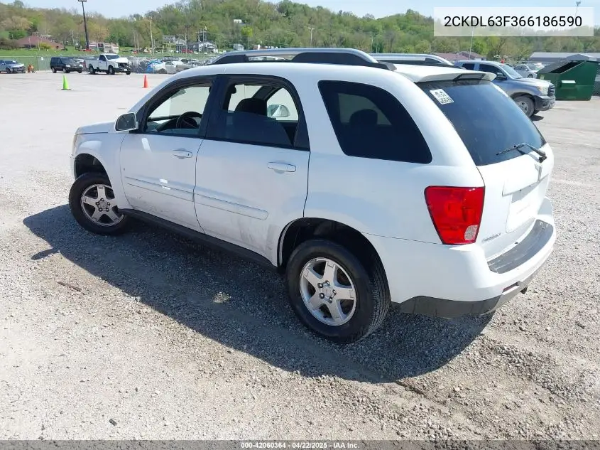 2006 Pontiac Torrent VIN: 2CKDL63F366186590 Lot: 42060364