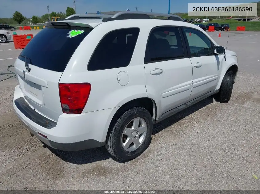 2006 Pontiac Torrent VIN: 2CKDL63F366186590 Lot: 42060364