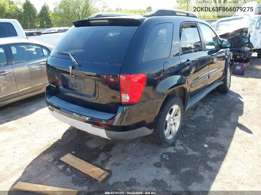 2006 Pontiac Torrent VIN: 2CKDL63F866079275 Lot: 42101237