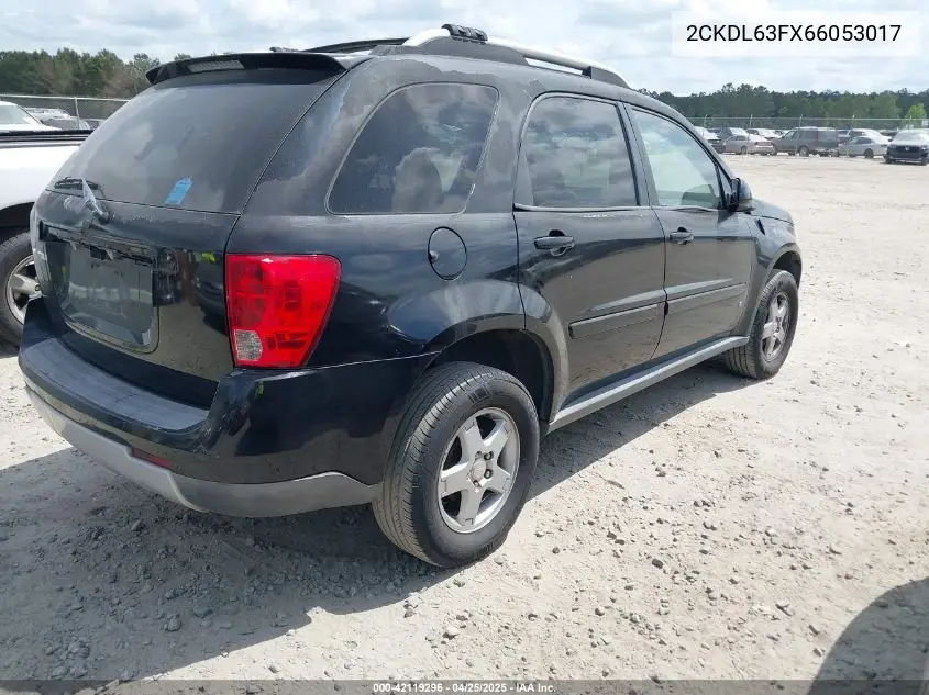 2006 Pontiac Torrent VIN: 2CKDL63FX66053017 Lot: 42119296