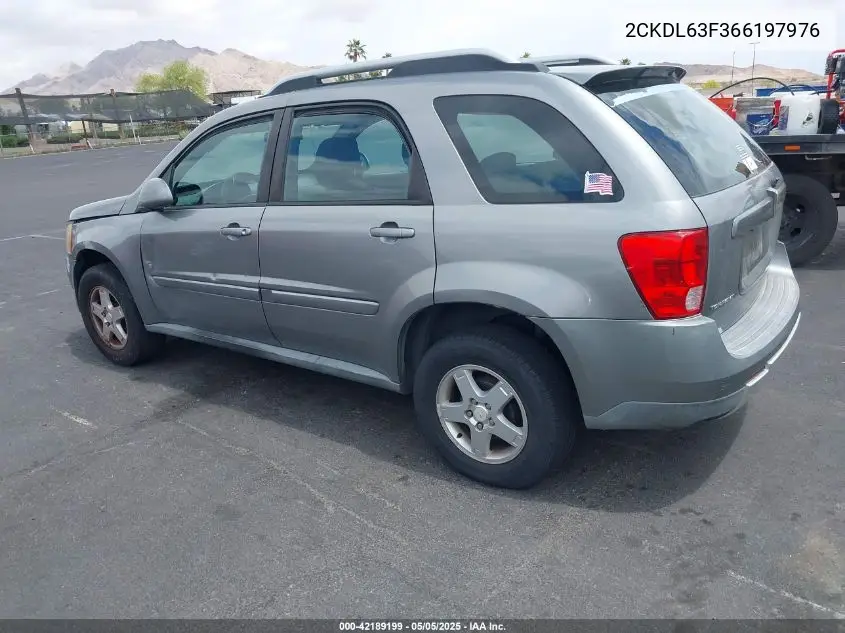 2006 Pontiac Torrent VIN: 2CKDL63F366197976 Lot: 42189199