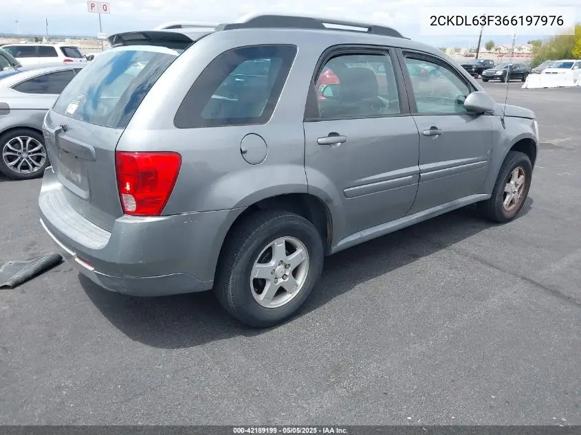 2006 Pontiac Torrent VIN: 2CKDL63F366197976 Lot: 42189199