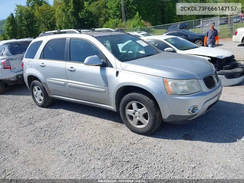 2006 Pontiac Torrent VIN: 2CKDL73F666147157 Lot: 42202234