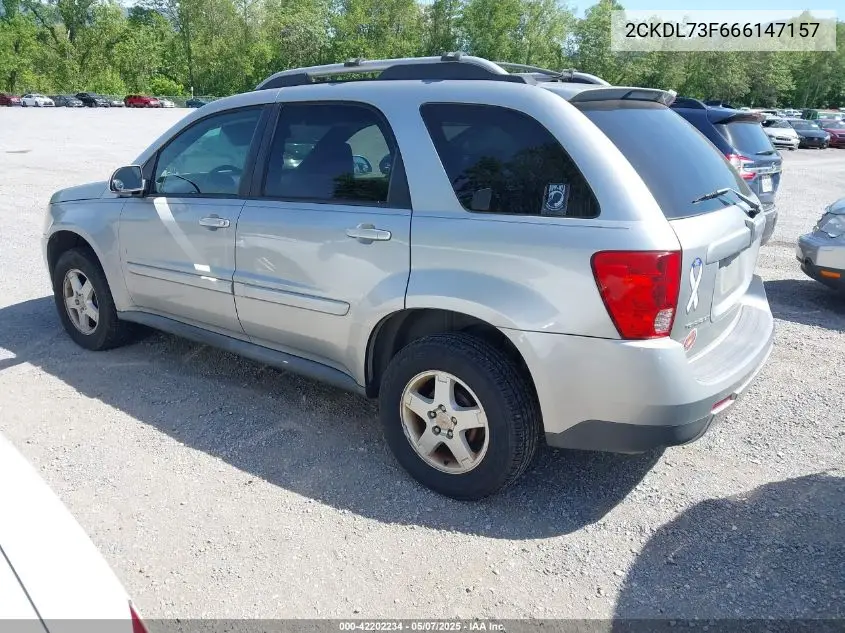 2006 Pontiac Torrent VIN: 2CKDL73F666147157 Lot: 42202234