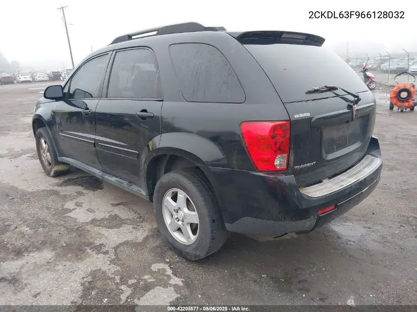 2006 Pontiac Torrent VIN: 2CKDL63F966128032 Lot: 42205577