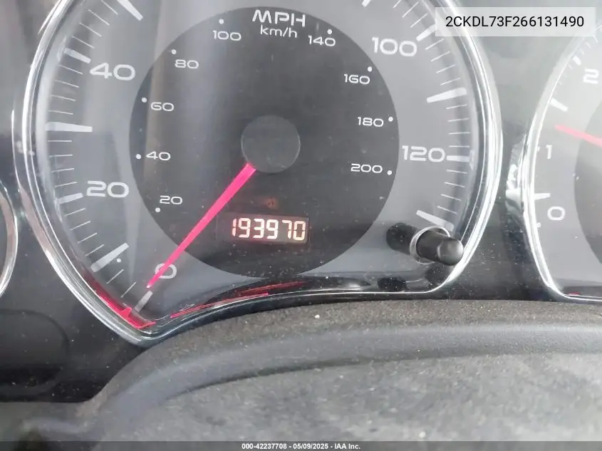2006 Pontiac Torrent VIN: 2CKDL73F266131490 Lot: 42237708
