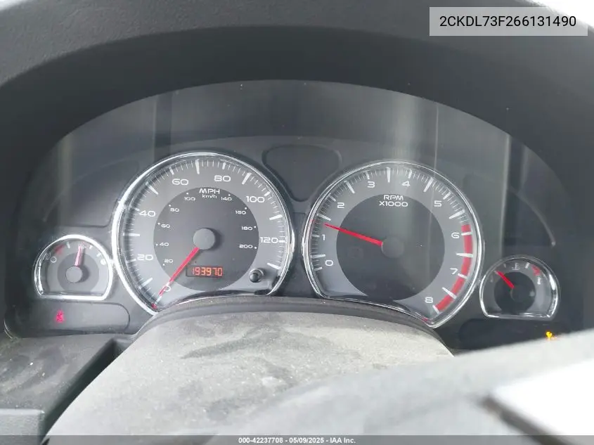2006 Pontiac Torrent VIN: 2CKDL73F266131490 Lot: 42237708