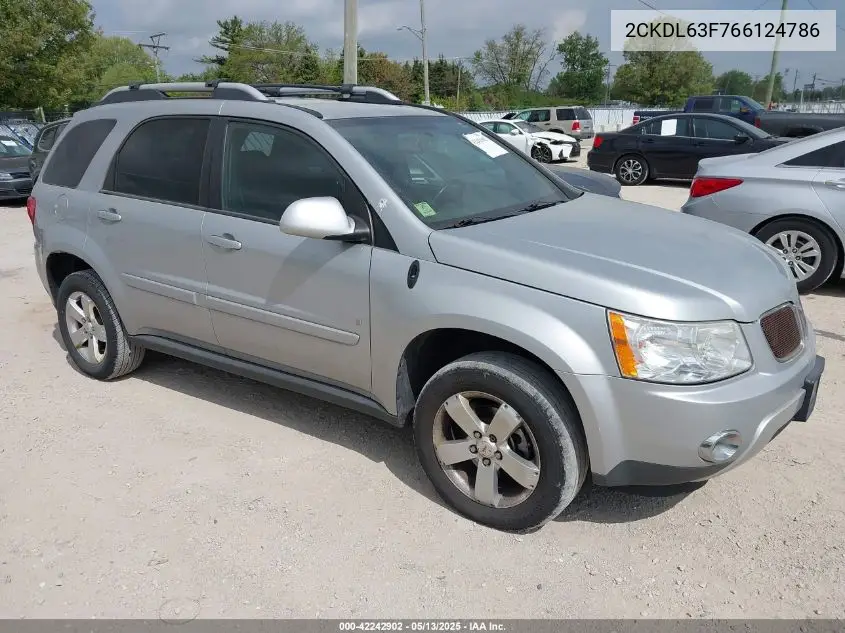 2006 Pontiac Torrent VIN: 2CKDL63F766124786 Lot: 42242902