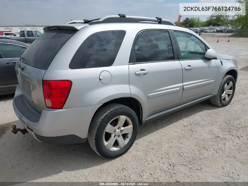 2006 Pontiac Torrent VIN: 2CKDL63F766124786 Lot: 42242902