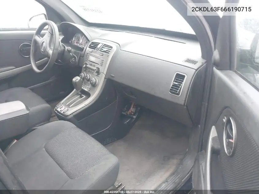 2006 Pontiac Torrent VIN: 2CKDL63F666190715 Lot: 42351738