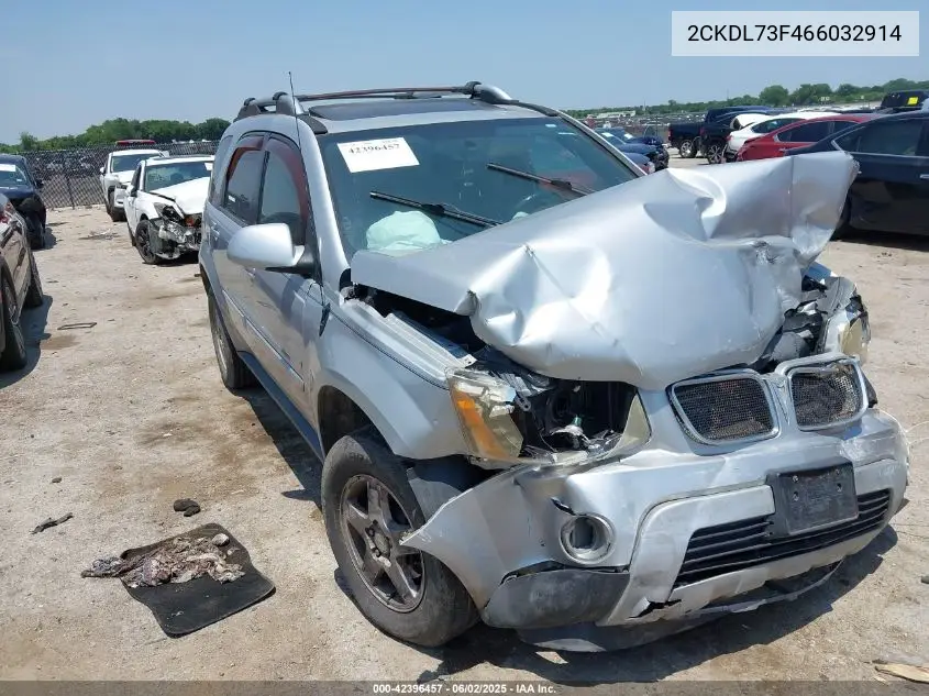 2006 Pontiac Torrent VIN: 2CKDL73F466032914 Lot: 42396457
