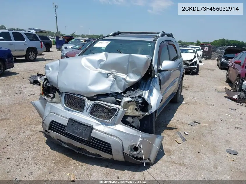 2006 Pontiac Torrent VIN: 2CKDL73F466032914 Lot: 42396457