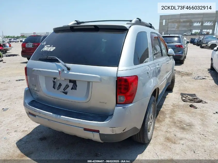 2006 Pontiac Torrent VIN: 2CKDL73F466032914 Lot: 42396457