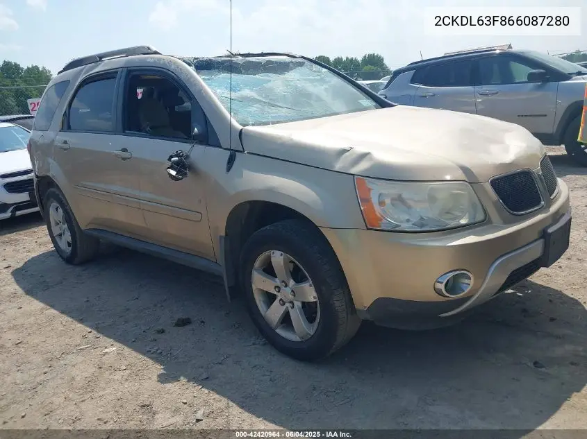 2006 Pontiac Torrent VIN: 2CKDL63F866087280 Lot: 42420964